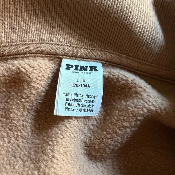 PINK Victoria's Secret Half-Zip Cowl Neck Sweater in Beige - Picture 5 of 10